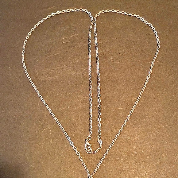 NWOT Key-to-my-Heart Pendant, Silver-tone Chain,  32" - Picture 6 of 7